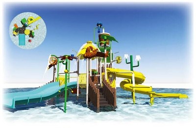 廣州大旗 圖 水上樂園設備人工造浪 水上樂園設備